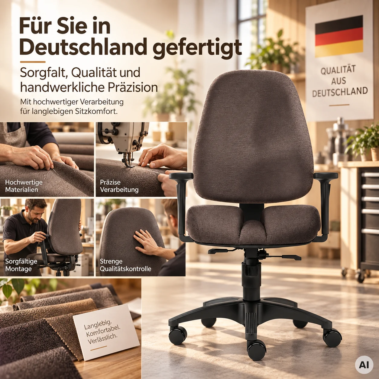 Mister Flex - Bürodrehstuhl speziell für Männer