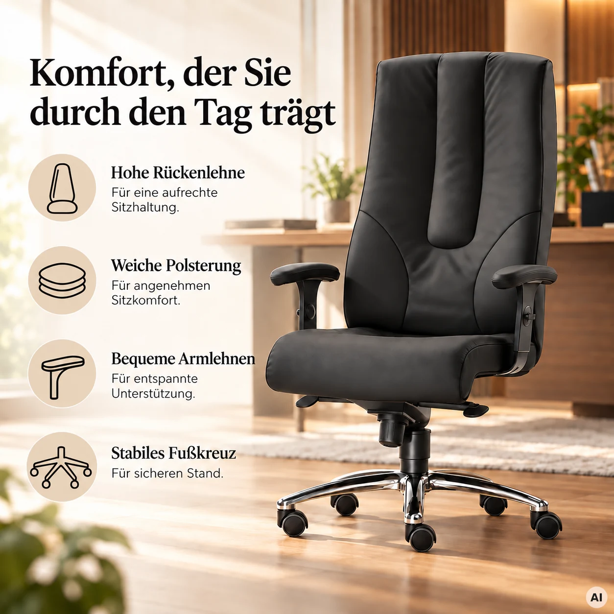 Hochlehner Jumbo L - Luxus Chefsessel